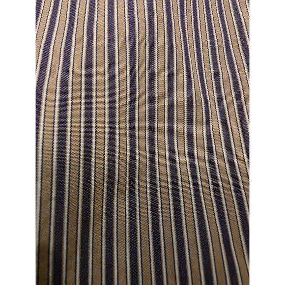 Banana Republic Button Up Shirt Mens XL 17-17.5 Purple Tan Stripes Cotton Slim - Picture 7 of 10
